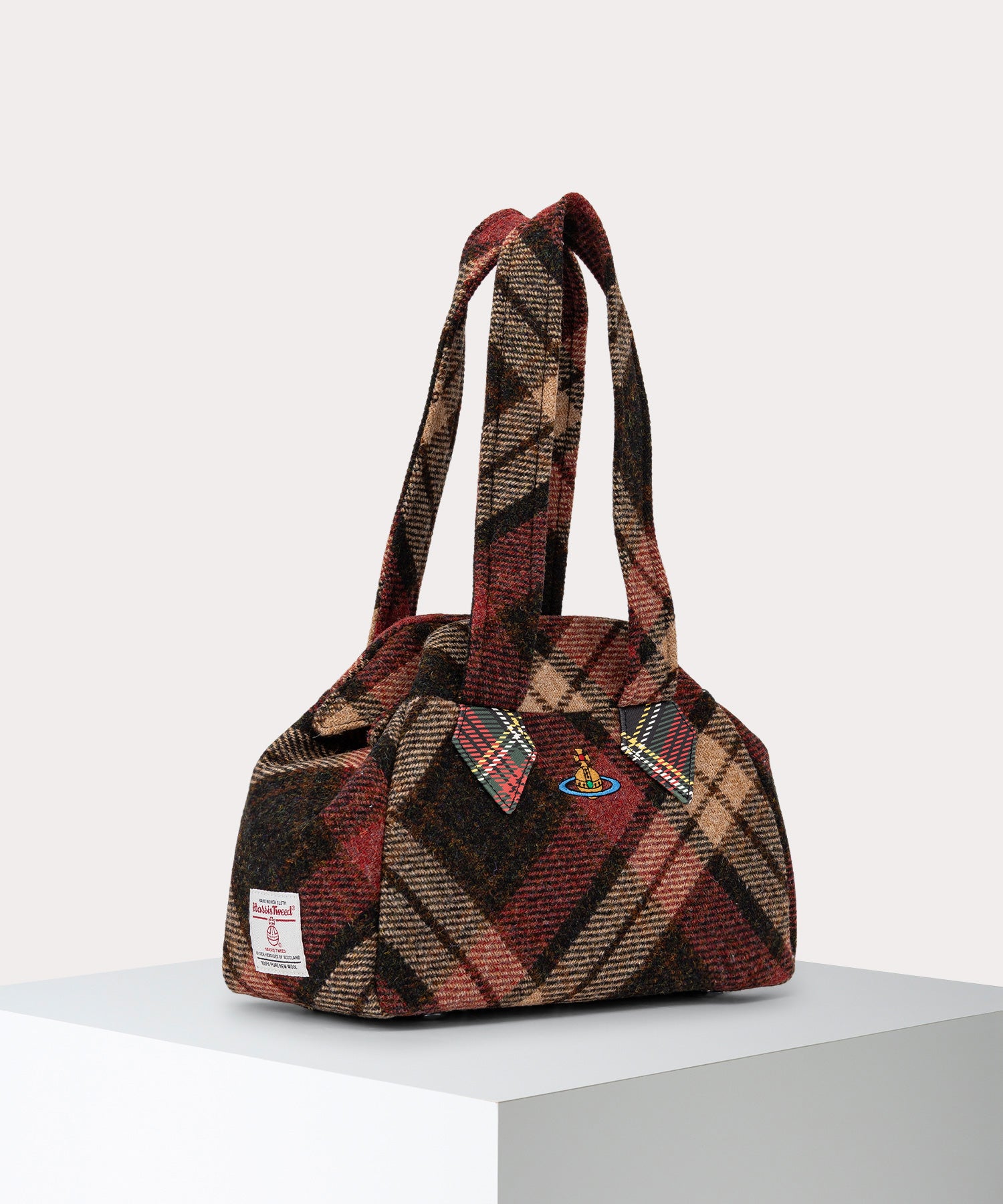 HARRIS TWEED CHECK ARCHIVE ハンドバッグM(LIGHT CHECK)（メンズ