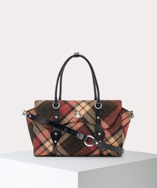 HARRIS TWEED CHECK BETTINA ハンドバッグM(LIGHT CHECK)（メンズ