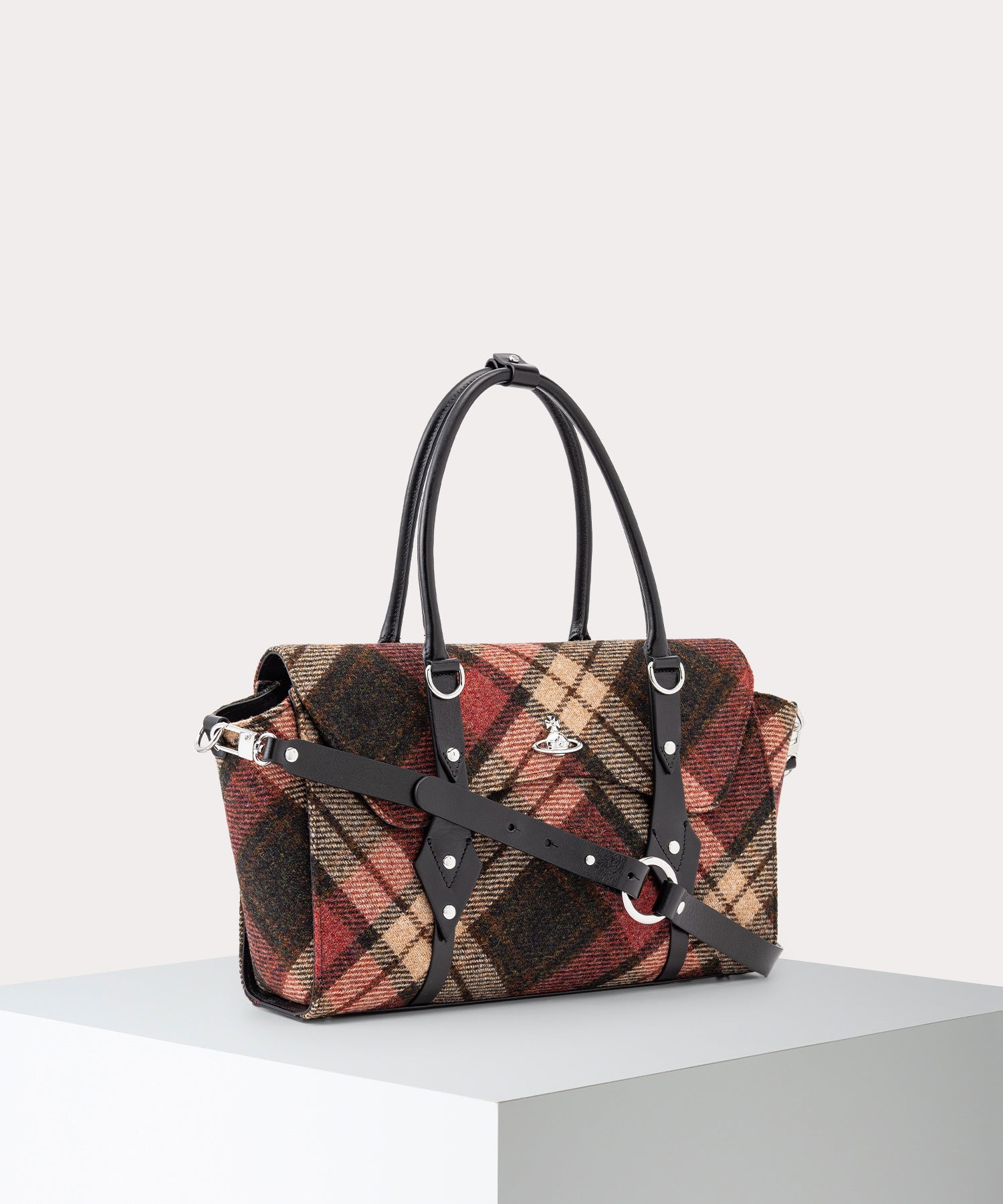 HARRIS TWEED CHECK BETTINA ハンドバッグM(LIGHT CHECK)（メンズ