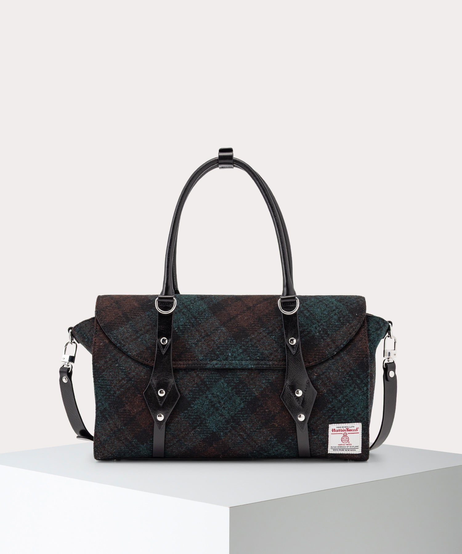 HARRIS TWEED CHECK BETTINA ハンドバッグM(DARK CHECK)（メンズ