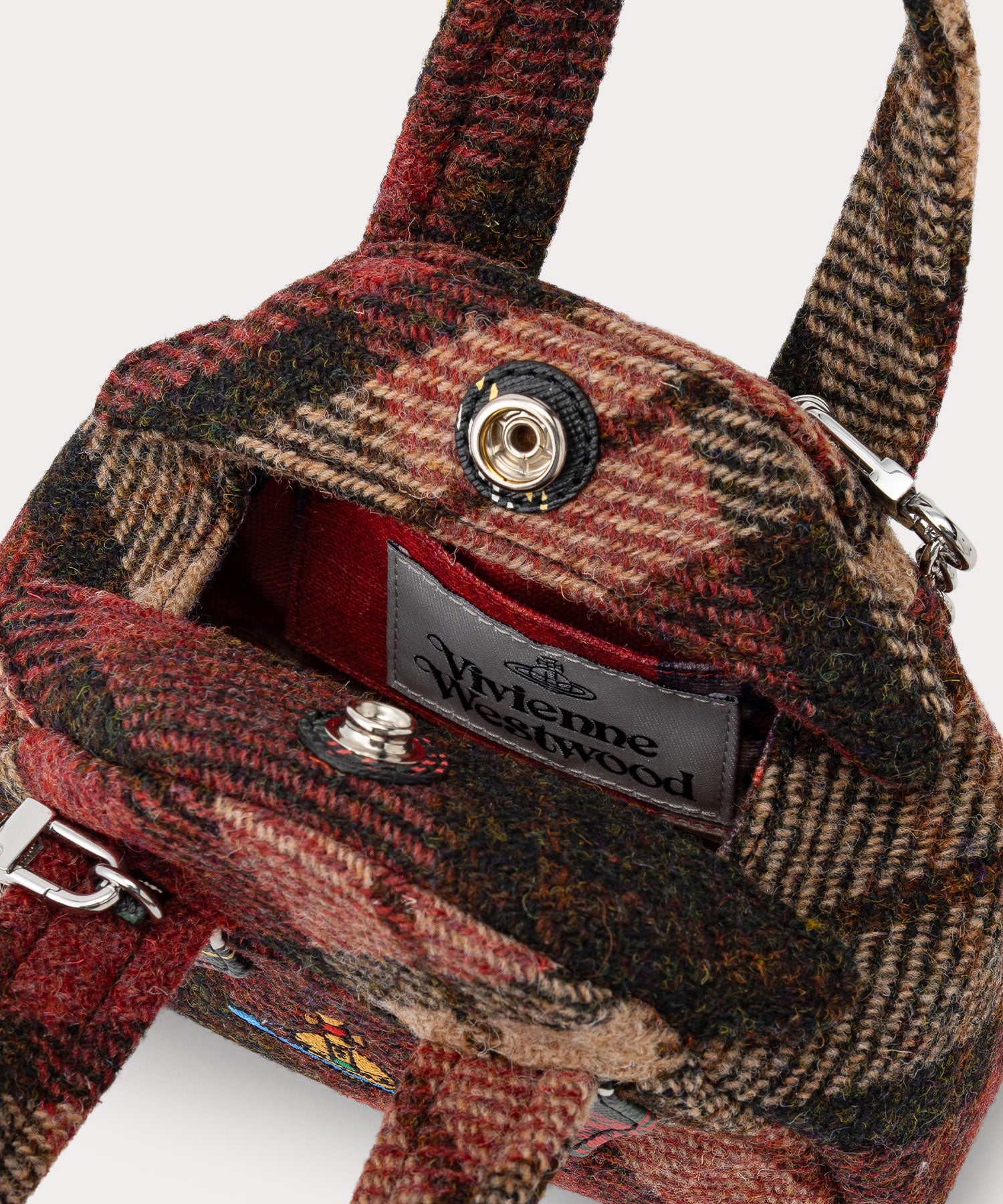 HARRIS TWEED CHECK ARCHIVE ミニハンドバッグ(LIGHT CHECK)（メンズ