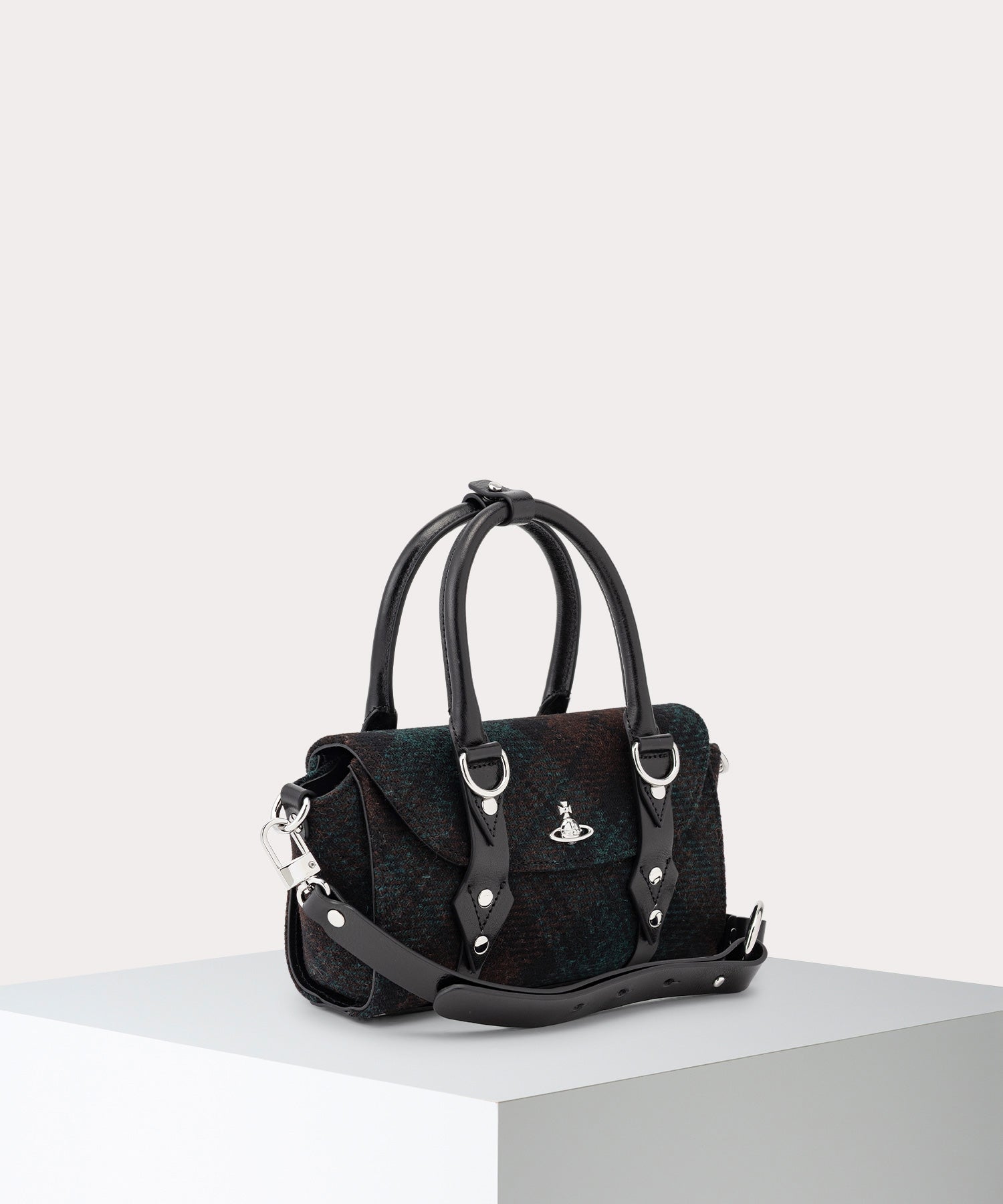 HARRIS TWEED CHECK BETTINA ミニショルダーバッグ(DARK CHECK