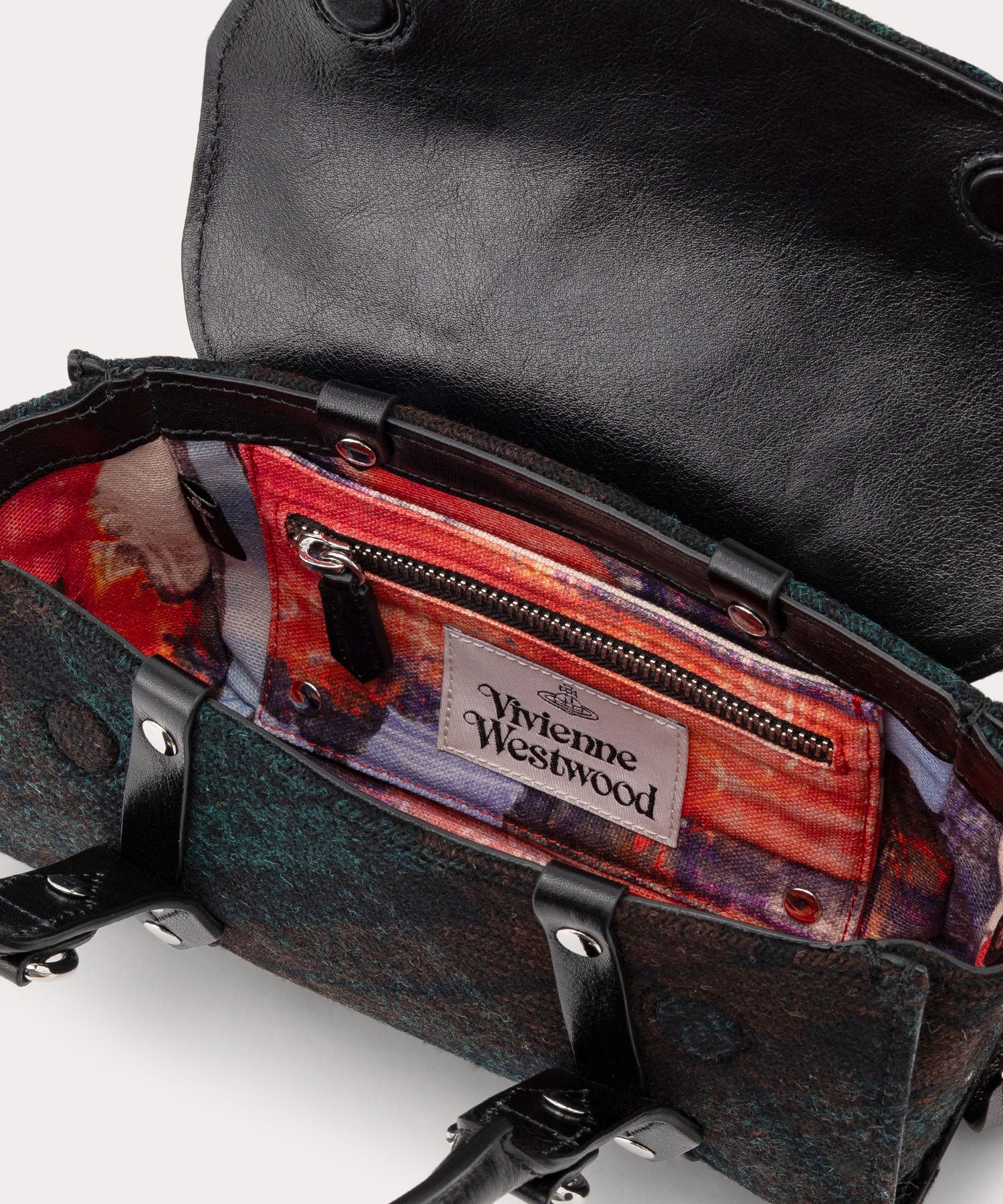 HARRIS TWEED CHECK BETTINA ミニショルダーバッグ(DARK CHECK