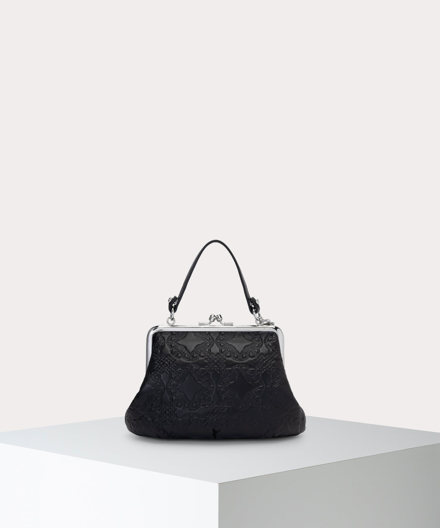 EMBOSSED NAPPA GRANNY 口金ショルダーバッグ(ブラック)（メンズ