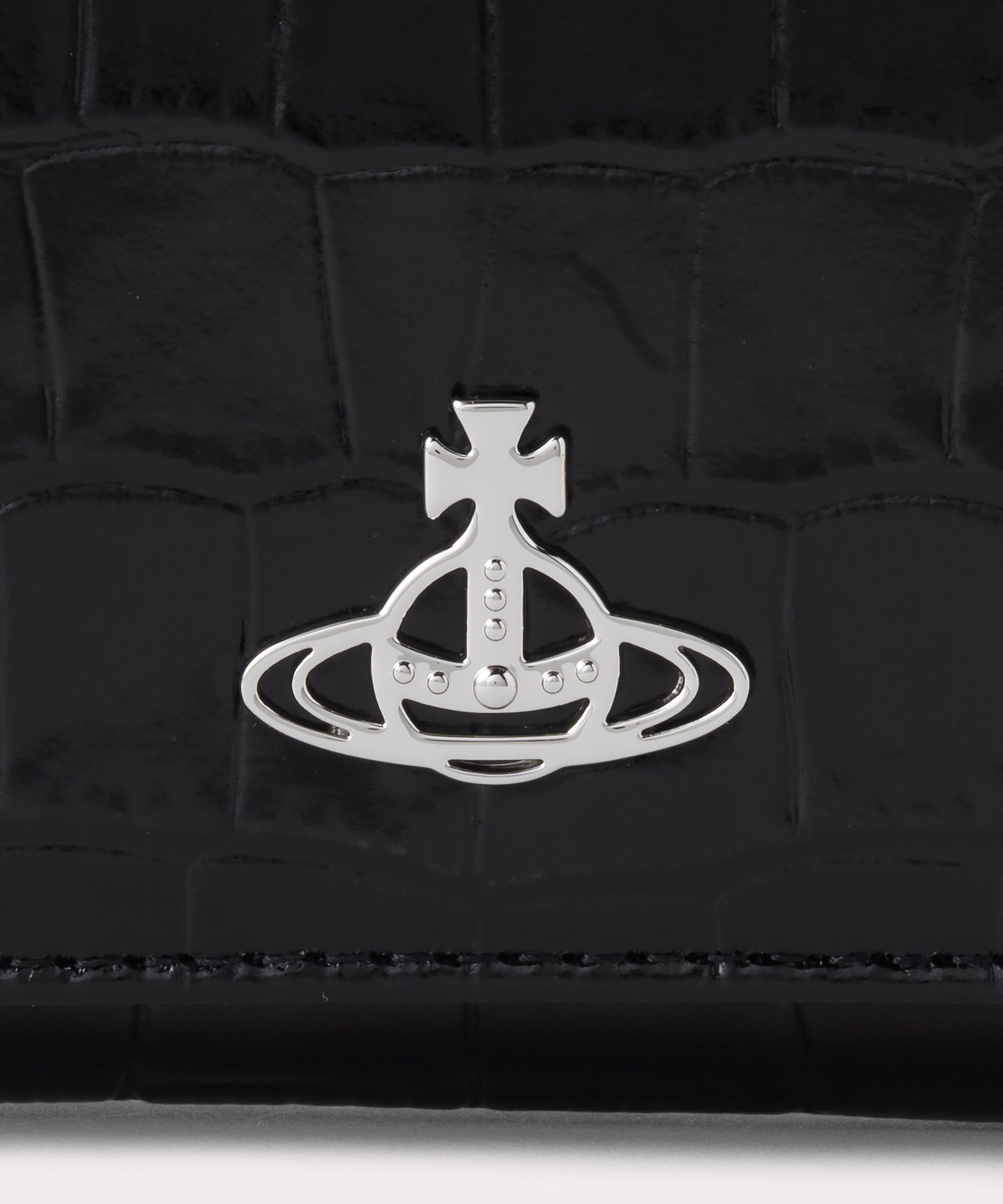 EMBOSS CROC LEATHER 口金三つ折り財布