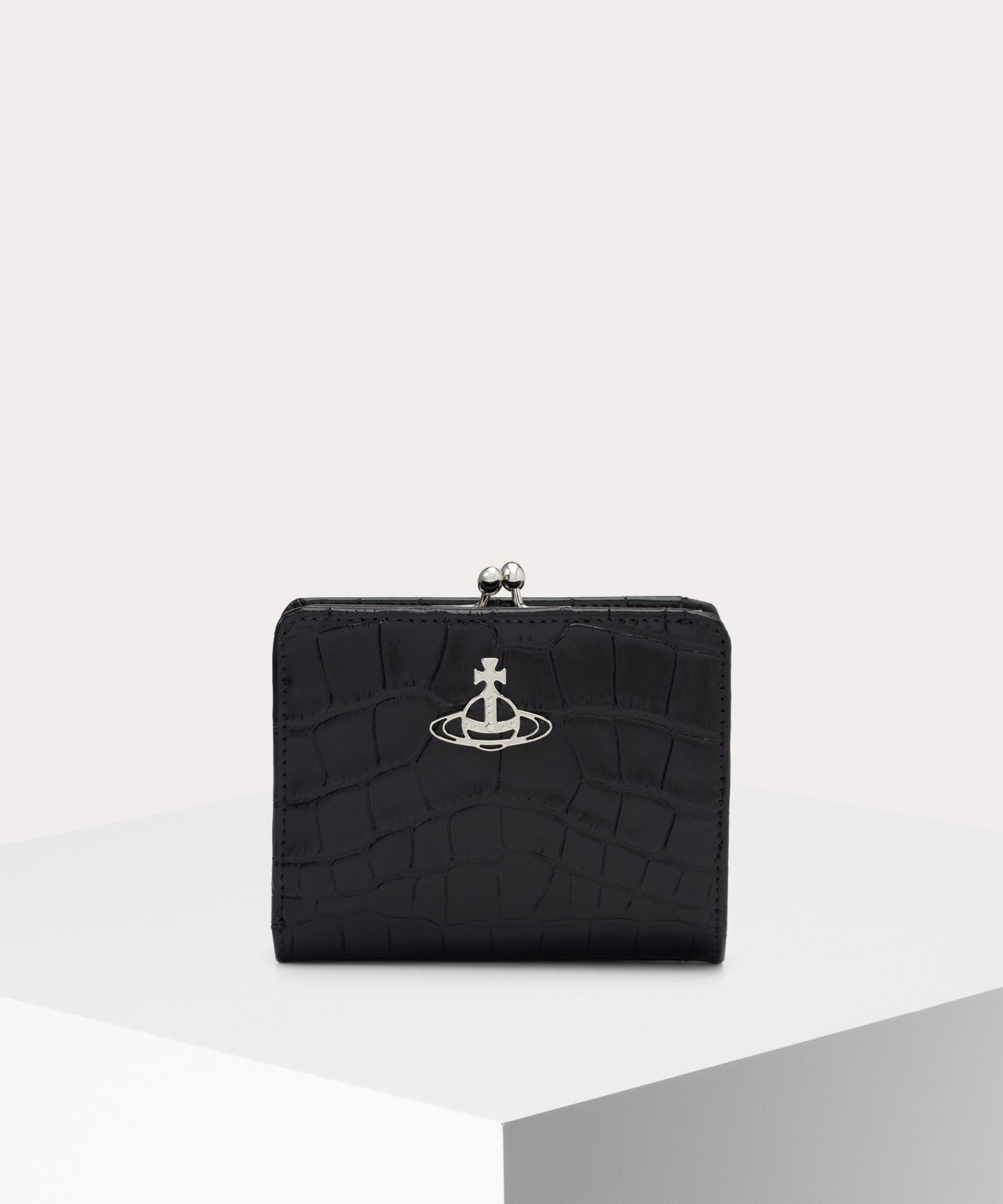 EMBOSS CROC LEATHER 口金二つ折り財布