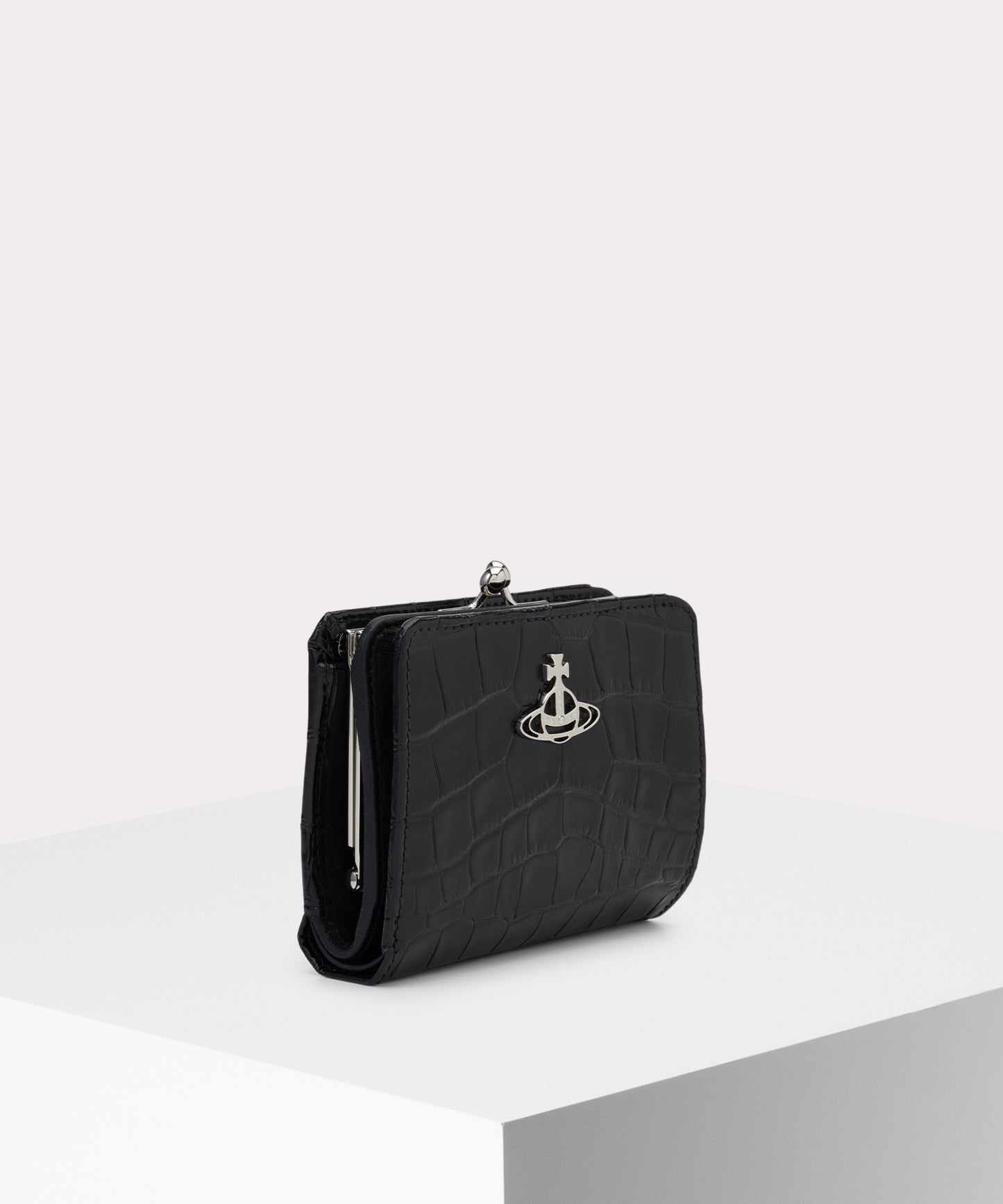 EMBOSS CROC LEATHER 口金二つ折り財布