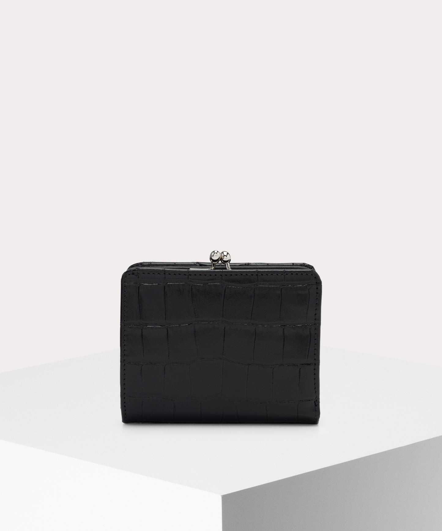 EMBOSS CROC LEATHER 口金二つ折り財布