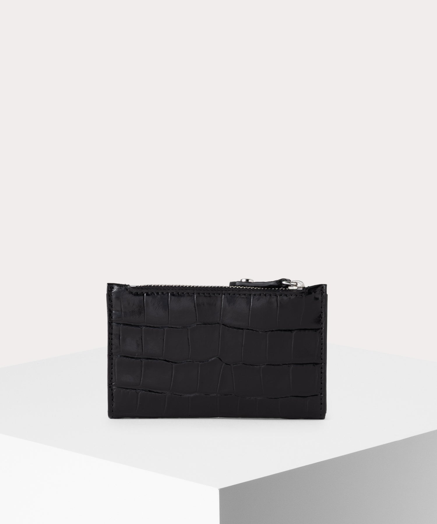EMBOSS CROC LEATHER ファスナー付きカードケース