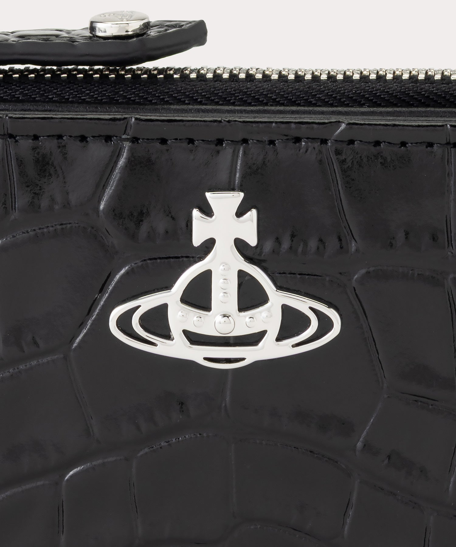 EMBOSS CROC LEATHER ファスナー付きカードケース