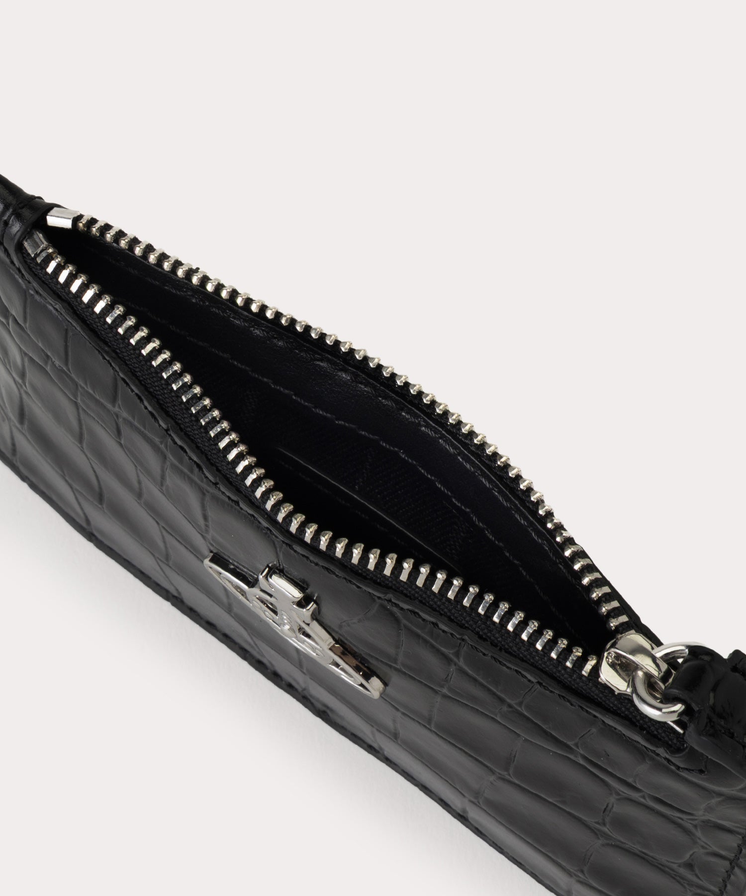EMBOSS CROC LEATHER ファスナー付きカードケース