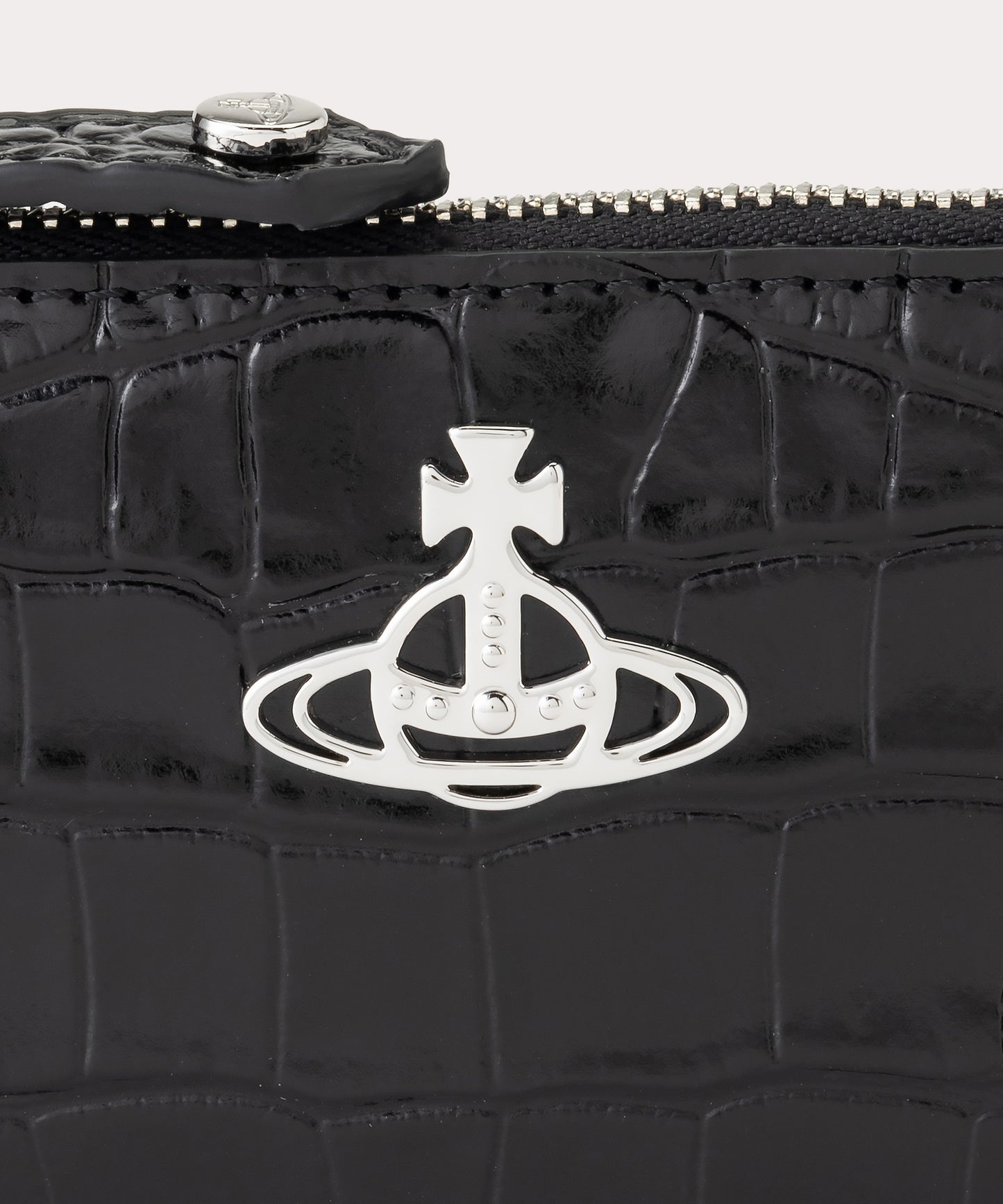 EMBOSS CROC LEATHER ファスナー付きカードケース