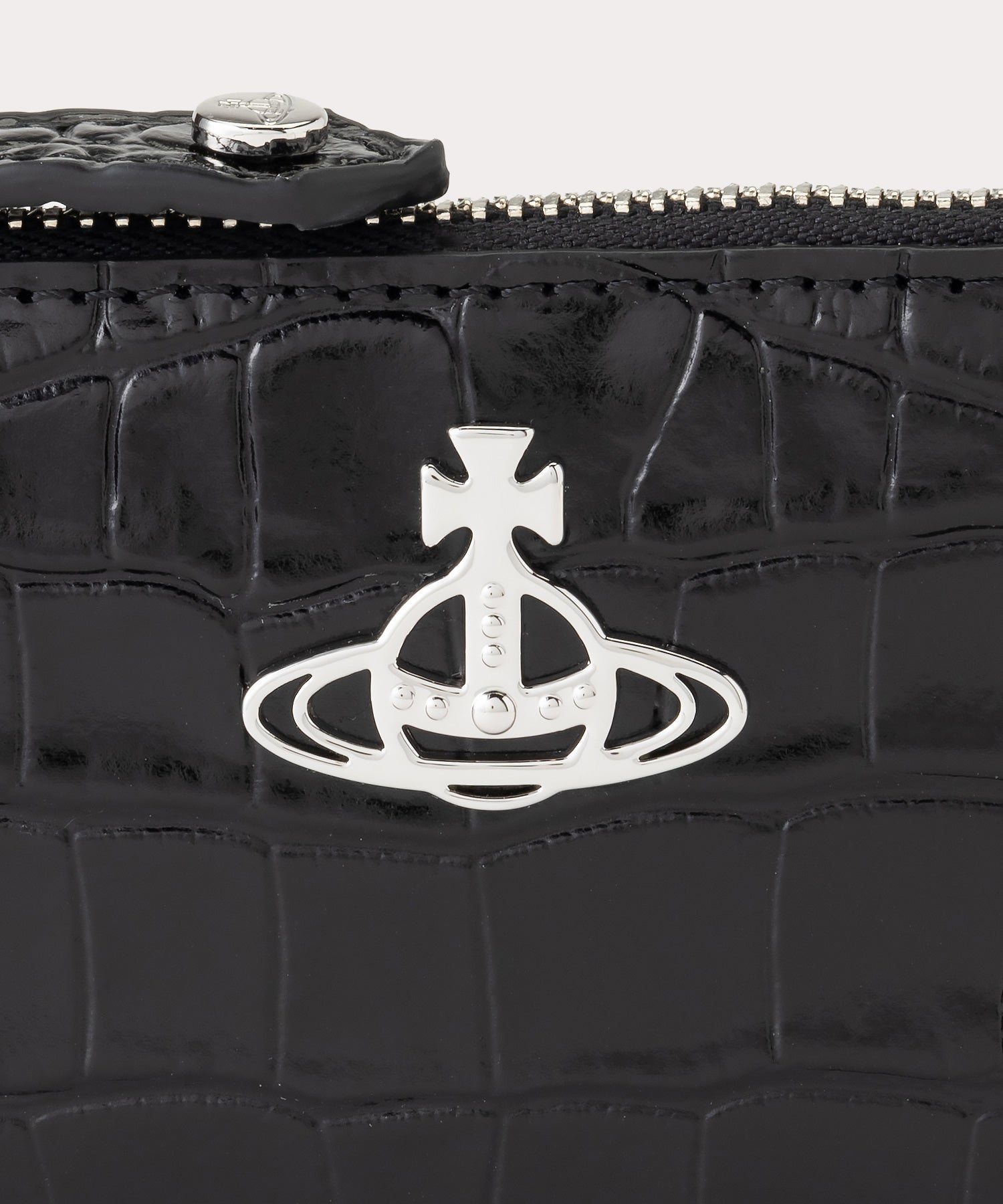 EMBOSS CROC LEATHER ファスナー付きカードケース