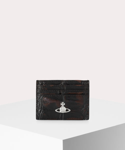 DINO-EMBOSSED カードケース(ブラウン系)（メンズ）（1220952441