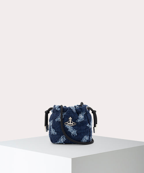 RIPPED DENIM NANO HILARY ランヤードバッグ(インディゴ)（メンズ