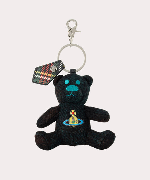 HARRIS TWEED CHECK TEDDY BEAR キーホルダー(DARK CHECK)（メンズ