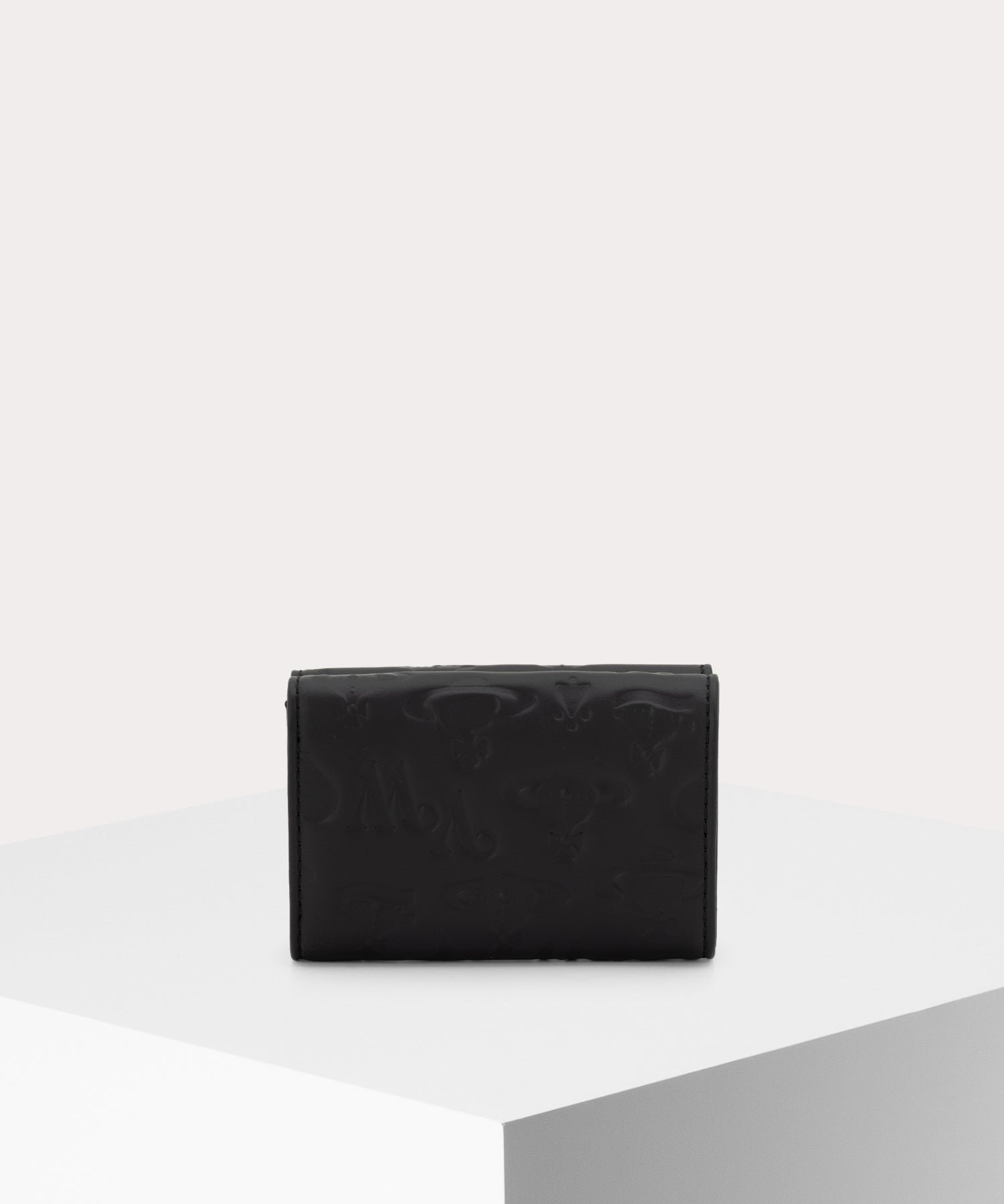 ✨美品✨ VivienneWestwood 牛革 ブラック レザー 財布 定期 EMBOSS CROC LEATHER ENVELOPE 三つ折りミニ財布(ブラック)（メンズ