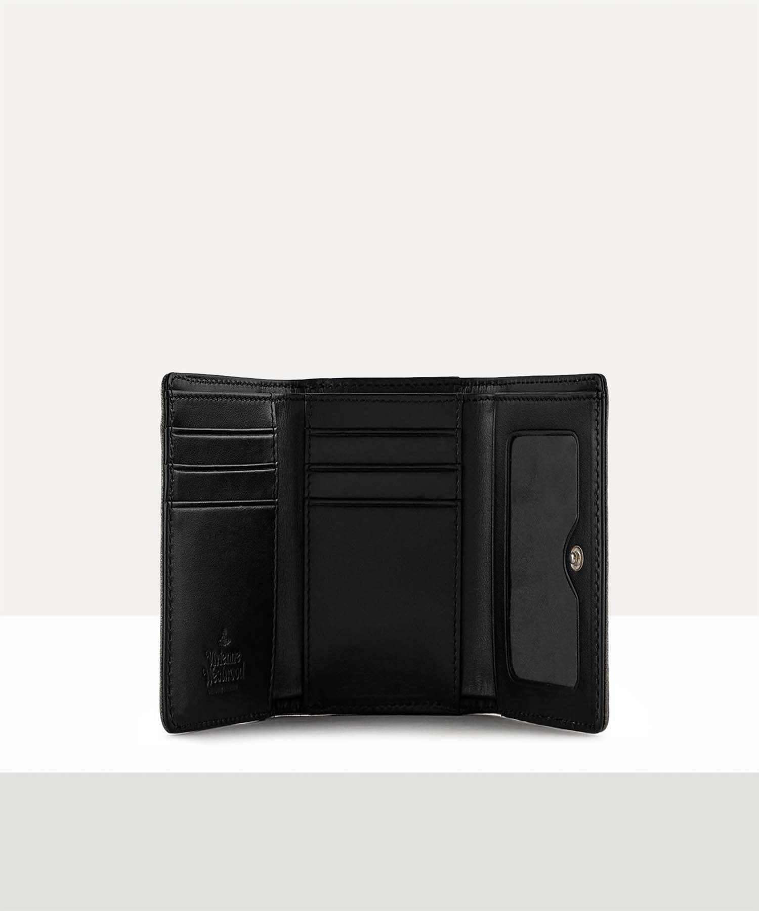 SAFFIANO PLAIN 口金三つ折り財布(ブラック)（メンズ）（1220961190