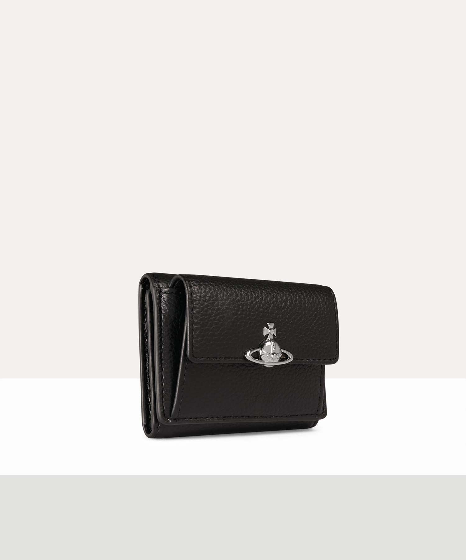 PU GRAIN 三つ折りミニ財布(ブラック)（メンズ）（1220961196）｜財布