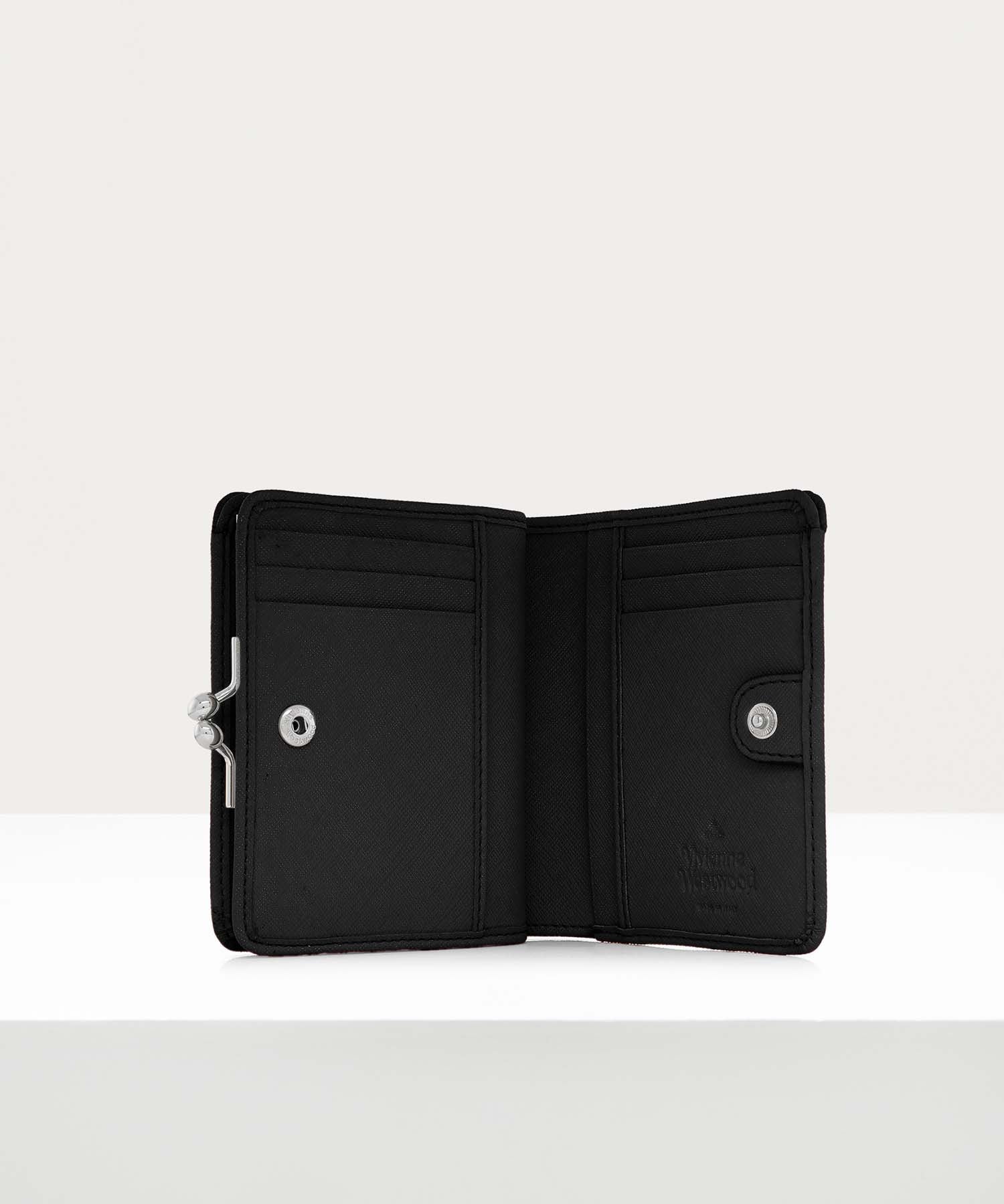 SAFFIANO LEATHER 口金二つ折り財布(ブラック)（メンズ）（1220961201