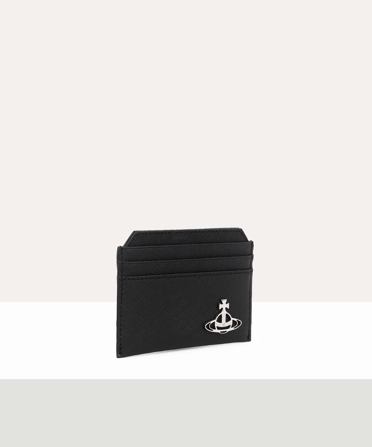 Vivienne Westwood レザー ケース SAFFIANO LEATHER スリムカードケース(ブラック)（メンズ