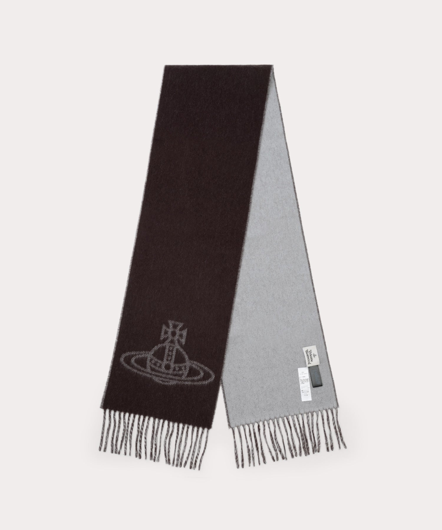 SINGLE ORB DOUBLE マフラー(ブラウン)（メンズ）（1244952017