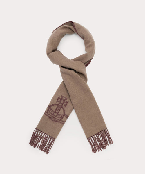 SINGLE ORB DOUBLE マフラー(ベージュ)（メンズ）（1244952017