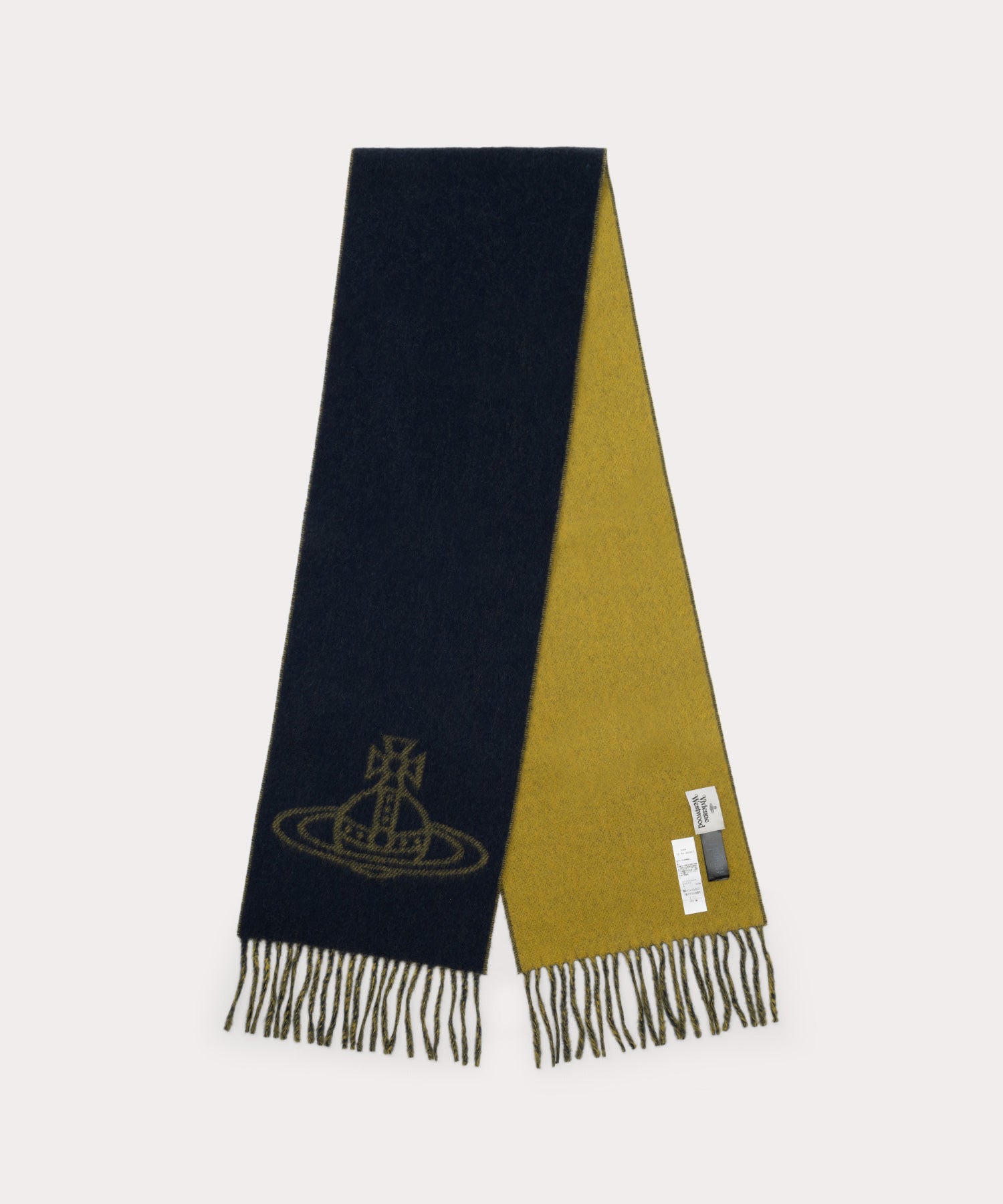 SINGLE ORB DOUBLE マフラー(ネイビー)（メンズ）（1244952017