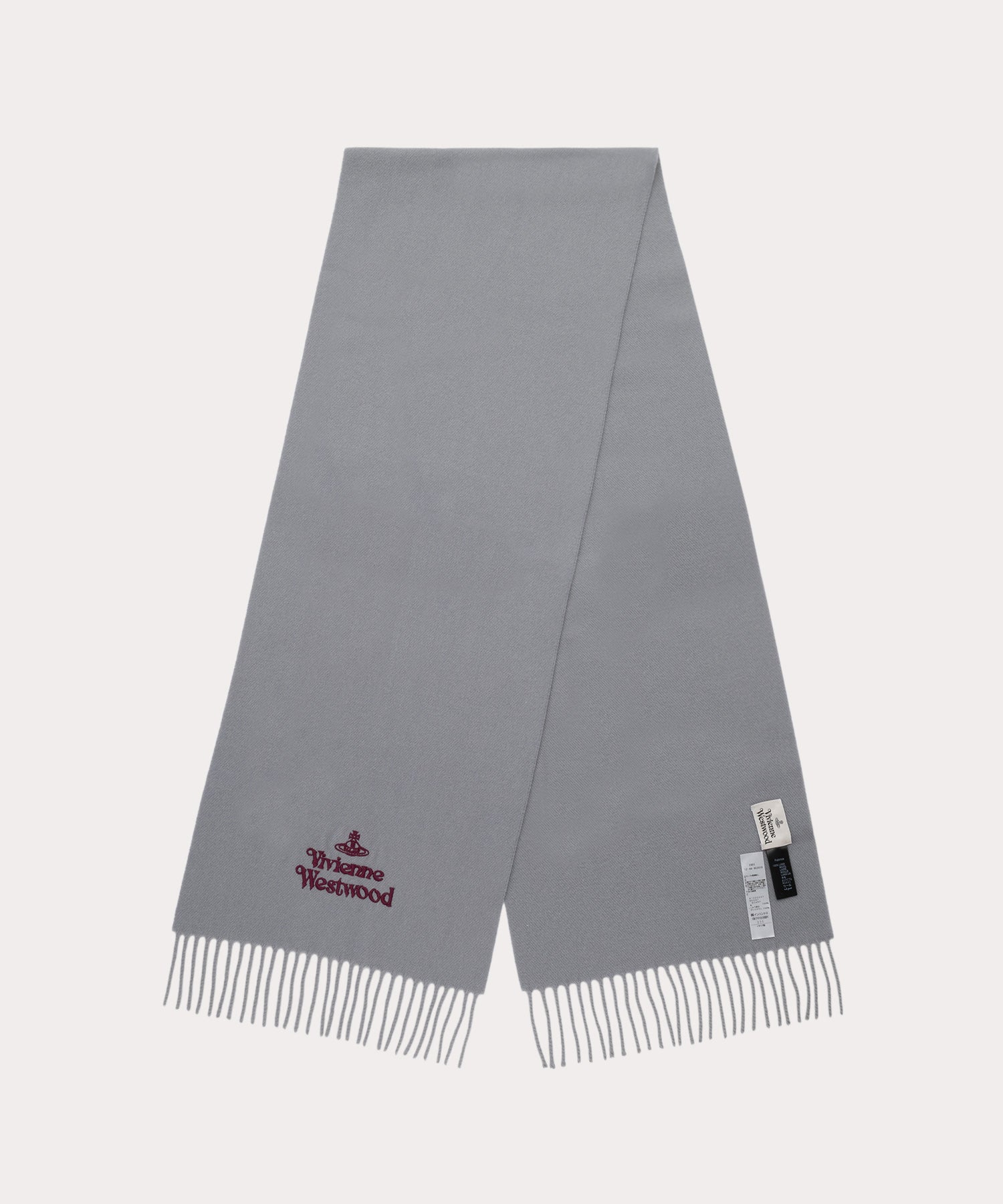 EMBROIDERED LOGO マフラー(グレー)（メンズ）（1244952018