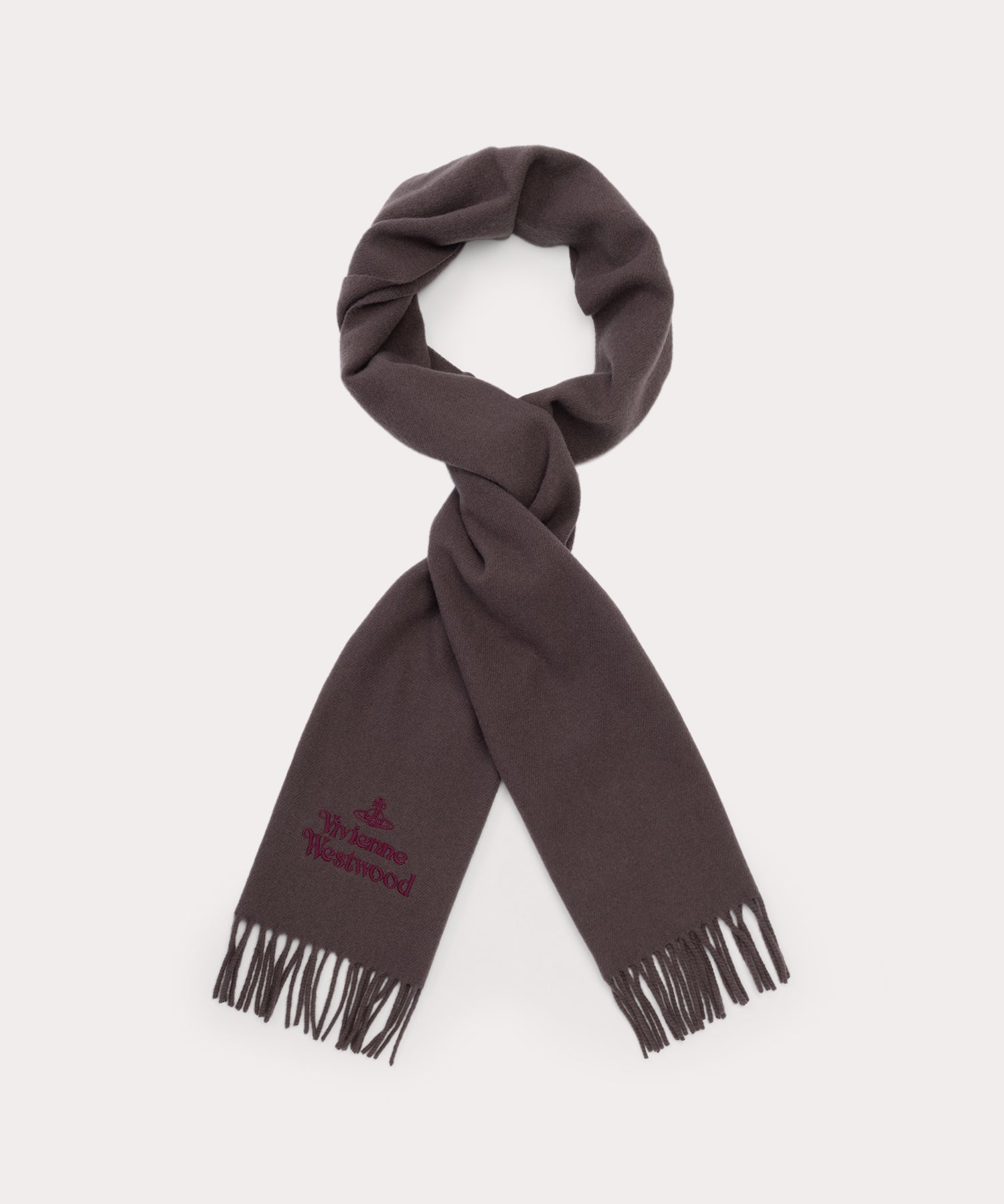 EMBROIDERED LOGO マフラー(ブラウン系)（メンズ）（1244952018