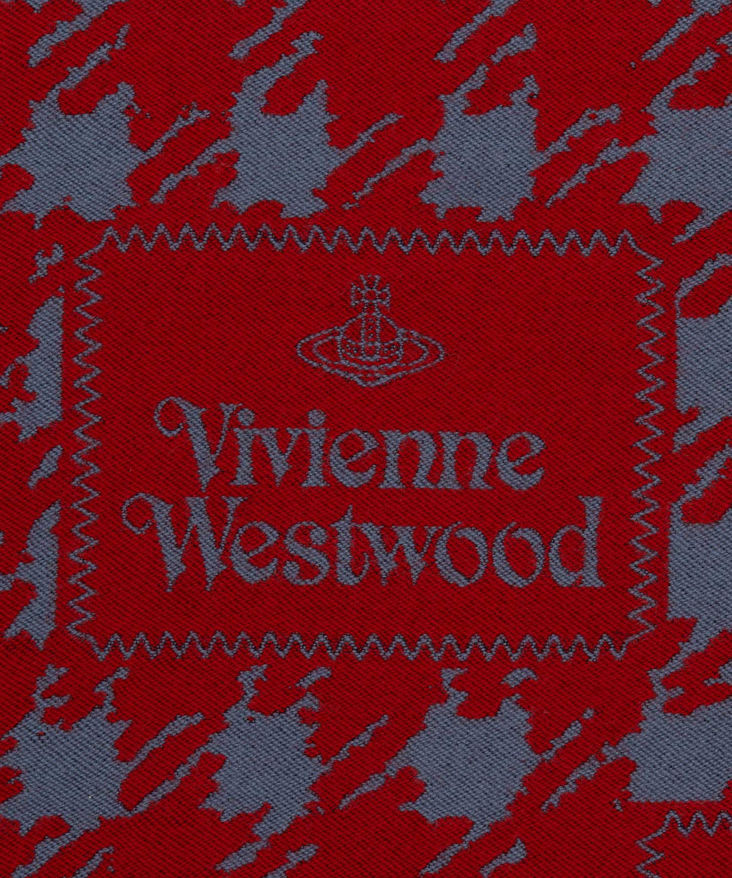 DOGTOOTH BADGE マフラー(レッド系)（メンズ）（1244952025