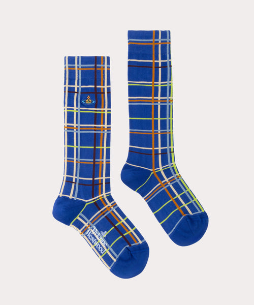 【Vivienne Westwood】ABSTRACT CHECK ハイソックス Vivienne Westwood ABSTRACT CHECK SOCK | REVERSIBLE