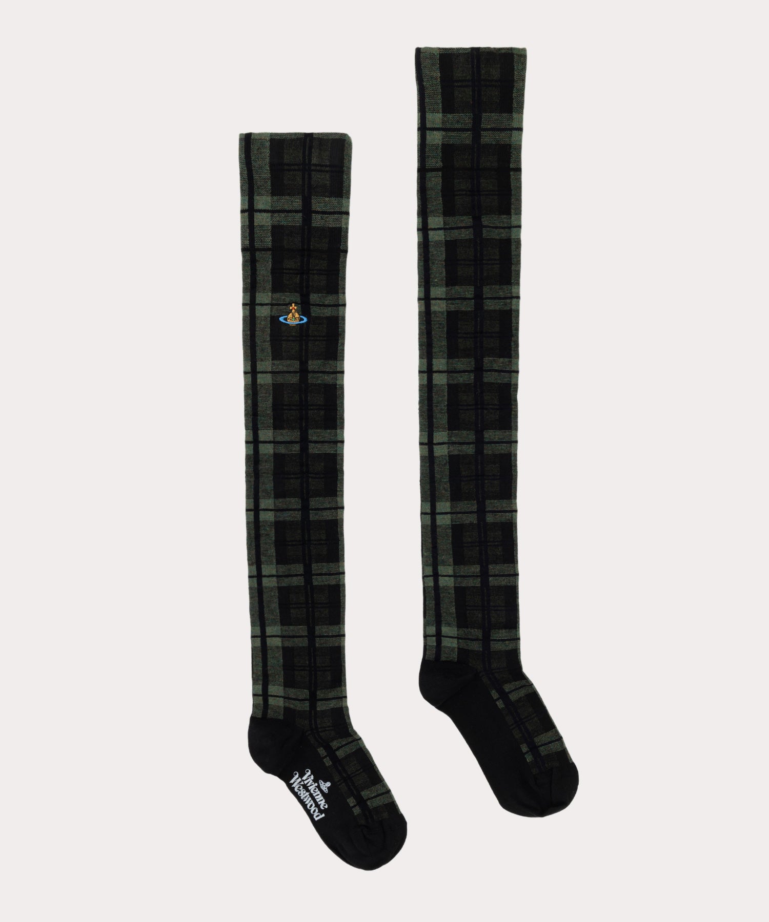 MOONSHINE TARTAN オーバーニーソックス(グリーン)（メンズ