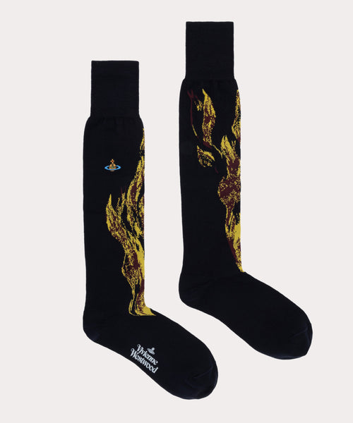 FLAME ハイソックス(ブルー)（メンズ）（1245952010）｜ソックス