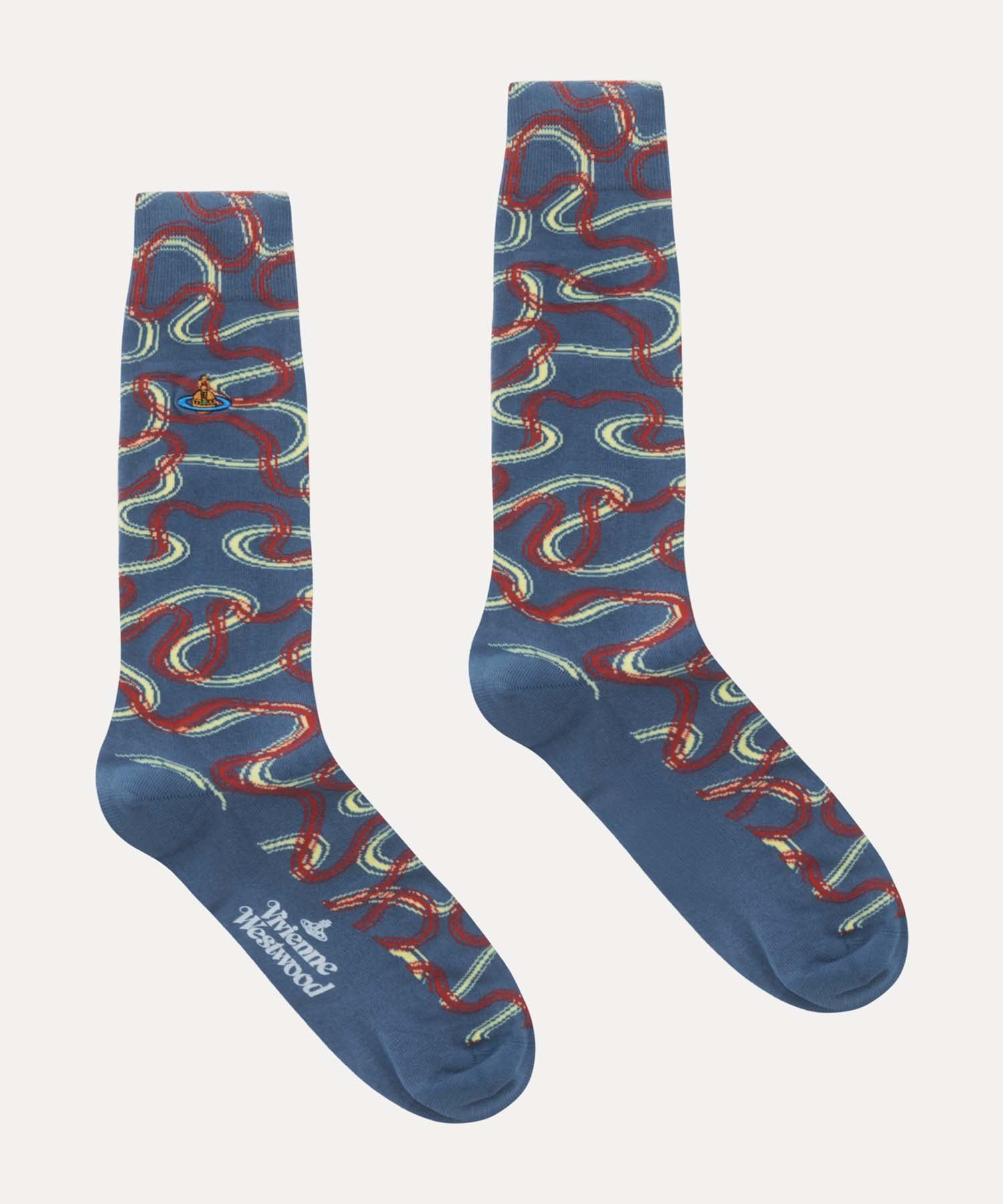 WIGGLE クルーソックス(レッド系)（メンズ）（1245961004）｜ソックス