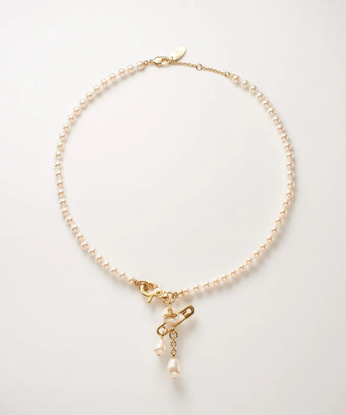Vivienne Westwood Calista パール ロゴ ペンダント ネックレス CALISTA PEARL ネックレス(ゴールド)（レディース）（1250951242