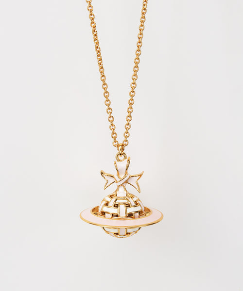 RIBBON ORB ネックレス(ピンク系)（レディース）（1250951334