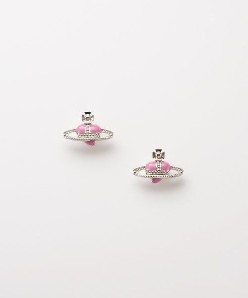 Vivienne Westwood ナノハートスタッズピアス シルバー/パープル