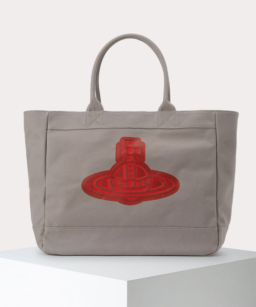 CANVAS RUBBER ORB トートバッグL(ライトグレー)（レディース