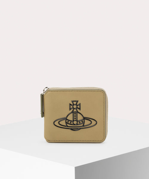 LEATHER RUBBER ORB ラウンドファスナー財布(グリーン