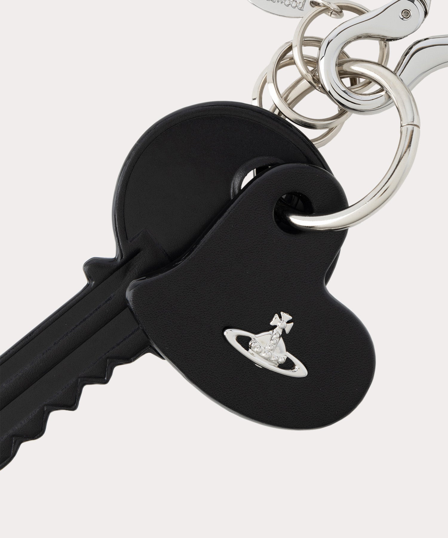 KEY & HEART キーホルダー(ブラック)（メンズ）（1320952022