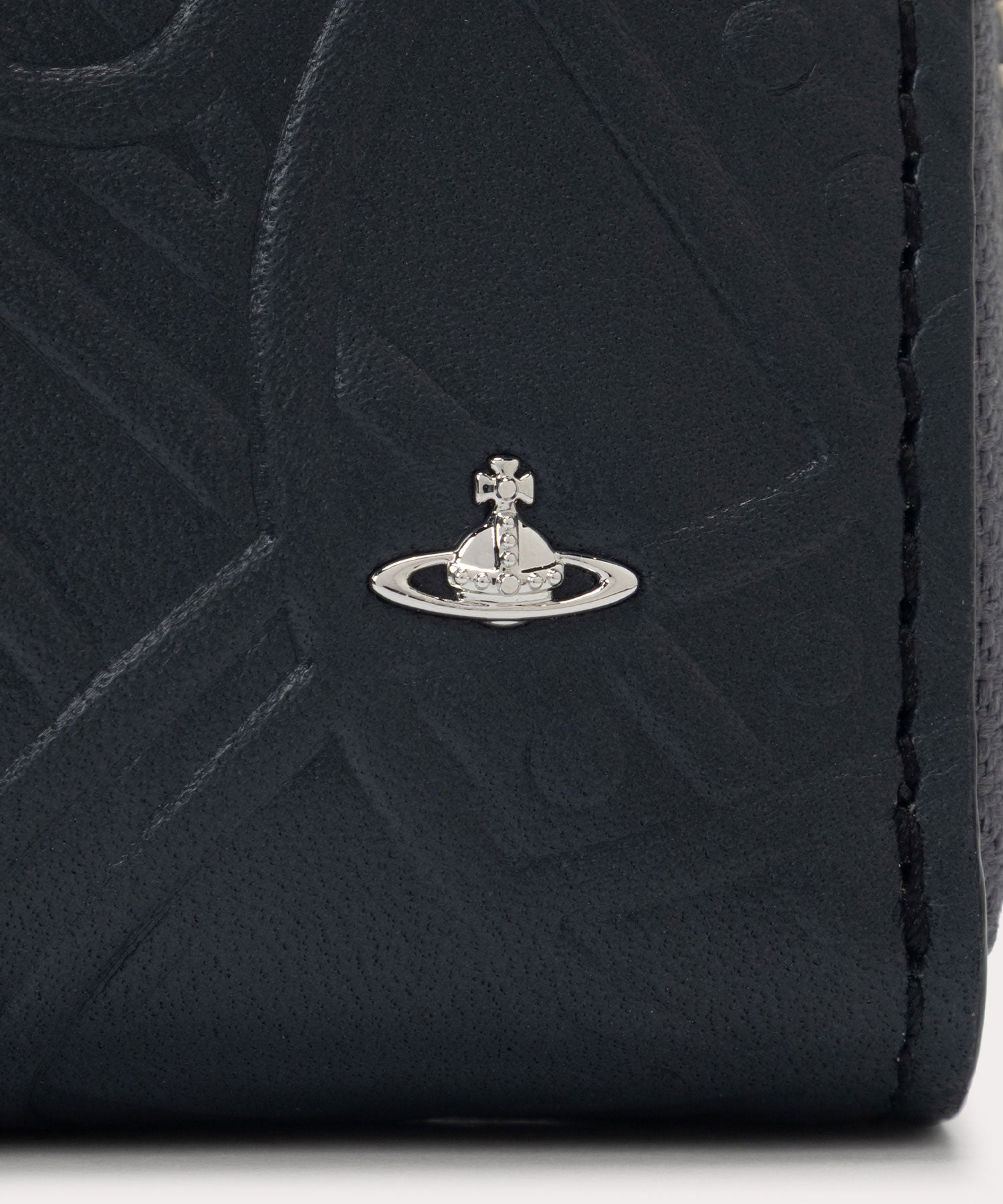 TANGLED ORB LEATHER ラウンドファスナー長財布(ブラック)（メンズ