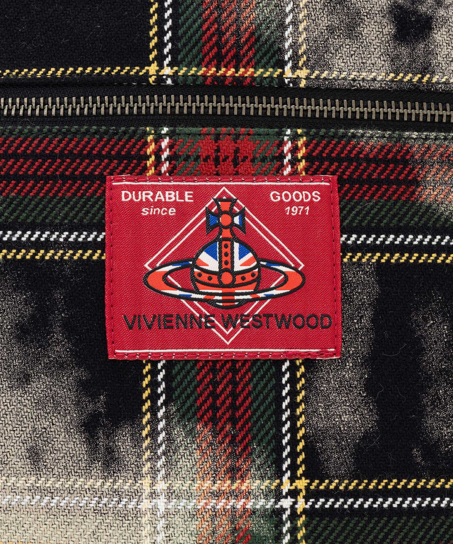 H198 Vivienne Westwood サロンパターン　トートバッグ　希少 BLEACHED TARTAN HENRY トートバッグS(CHELSEA TARTAN)（メンズ