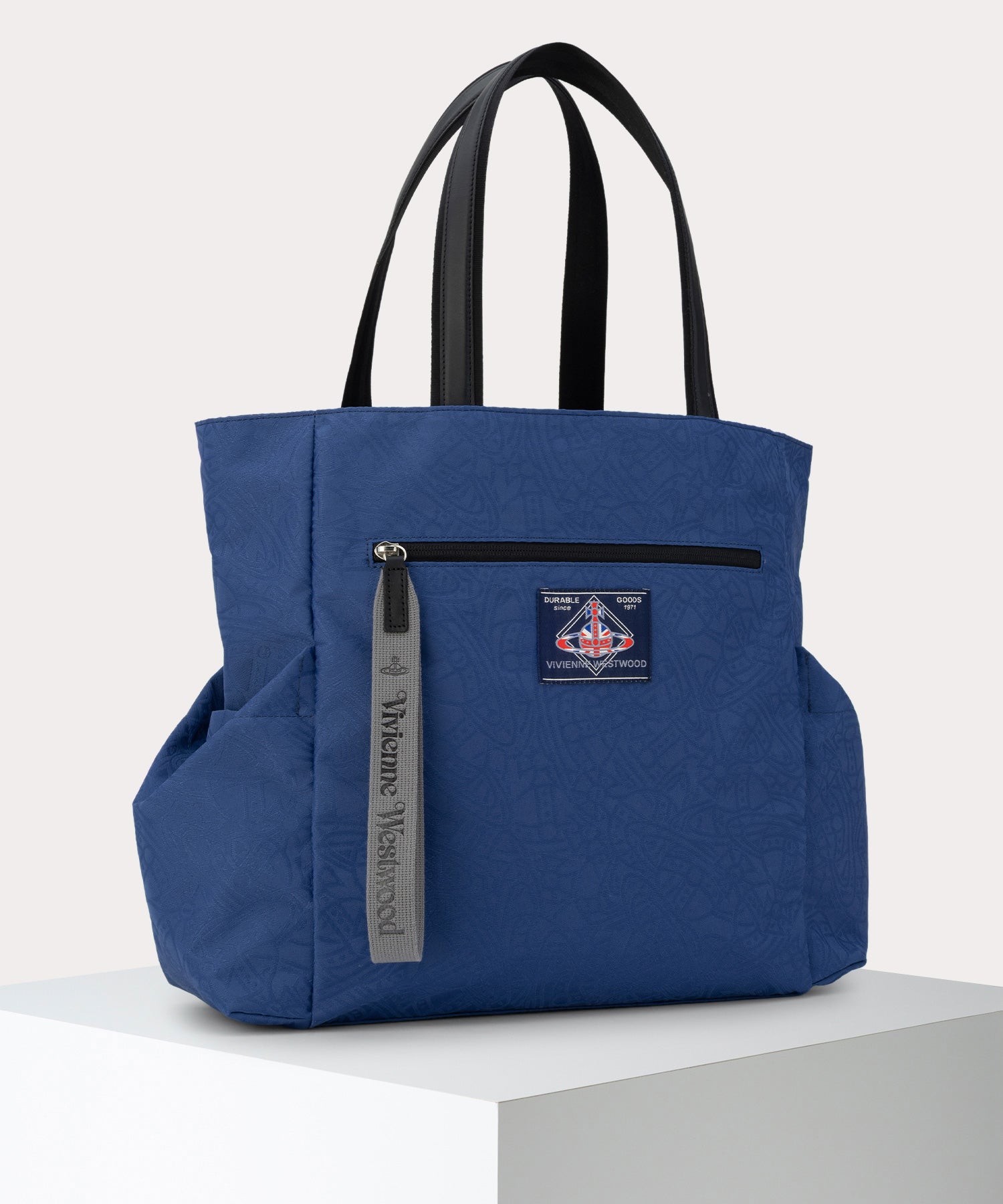 【激レア】Vivienne Westwood ネイビー キャンバス　トートバッグ TANGLED ORB JACQUARD トートバッグM(ブルー)（メンズ）（1320961024