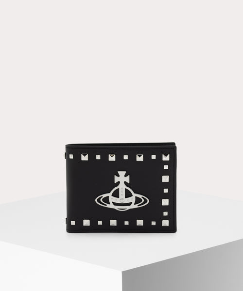 LEATHER STUDS 二つ折り財布(ブラック)（メンズ）（1320961043）｜財布