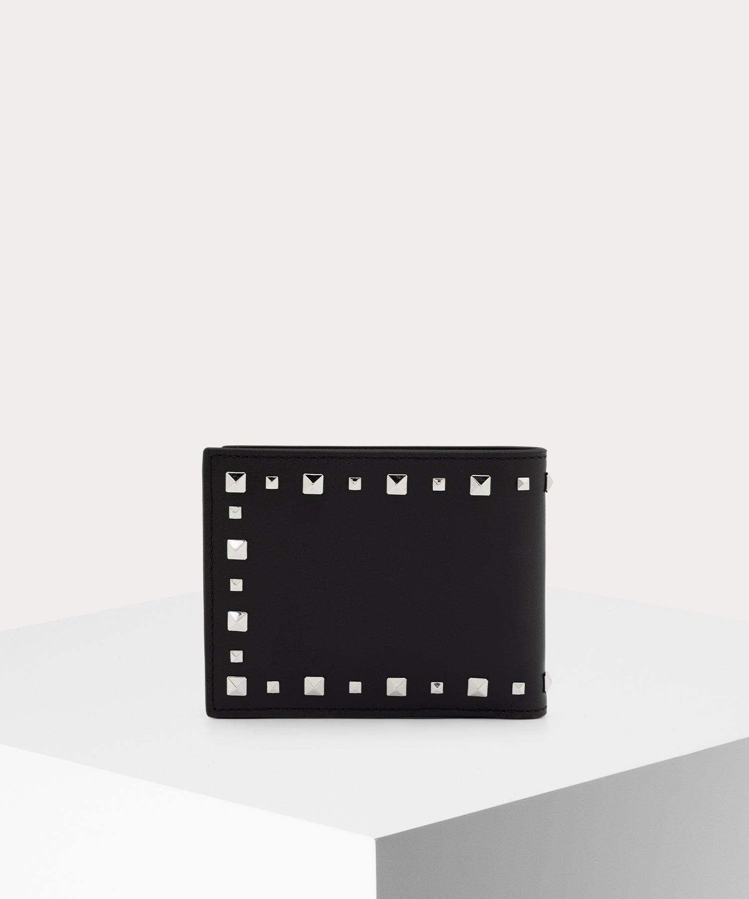 LEATHER STUDS 二つ折り財布(ブラック)（メンズ）（1320961043）｜財布