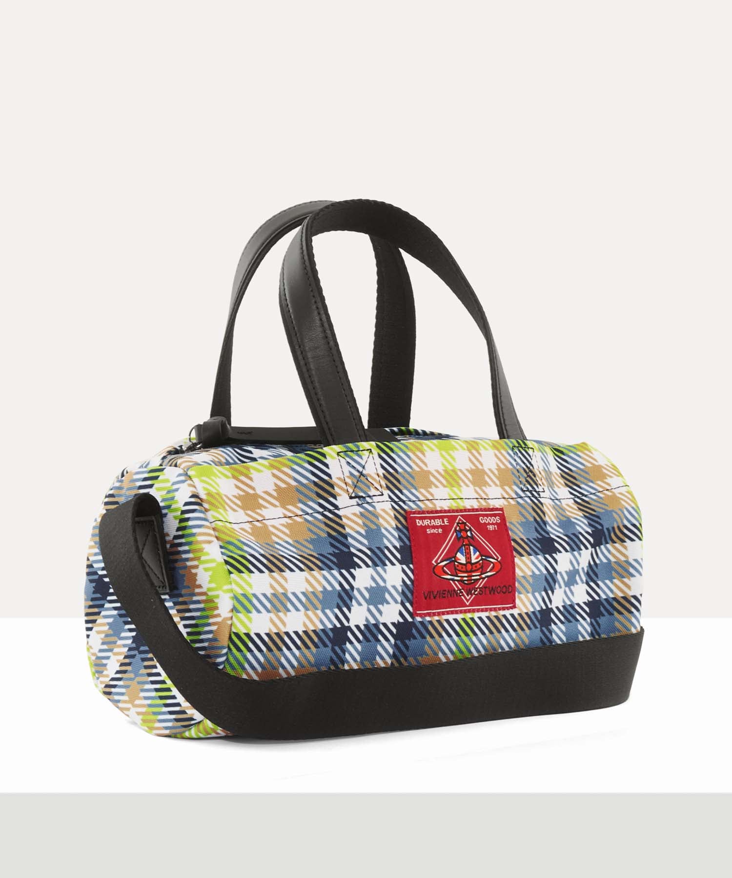 NYLON TARTAN PAUL CYLINDER ショルダーバッグ(イエロー系)（メンズ