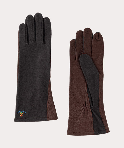 LEATHER & WOOL グローブ(グレー系)（メンズ）（1344952009）｜手袋