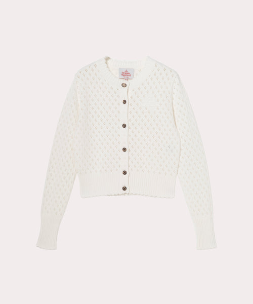 【Vivienne Westwood】ウーレンケーブルクルーネックカーディガン ｳｰﾚﾝｹｰﾌﾞﾙｸﾙｰﾈｯｸｶｰﾃﾞｨｶﾞﾝ（カーディガン/ボレロ）｜Vivienne