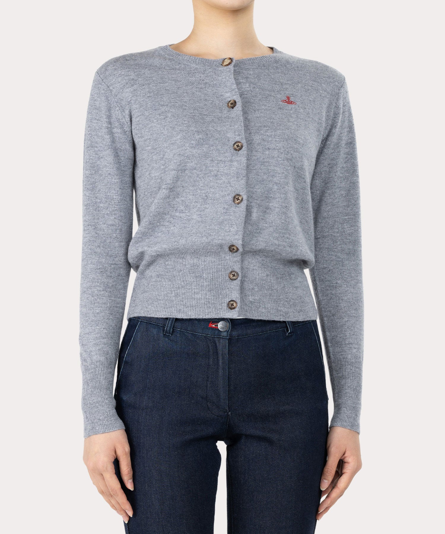 ウーレンベーシック クルーネックカーディガン